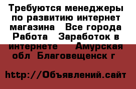 Требуются менеджеры по развитию интернет-магазина - Все города Работа » Заработок в интернете   . Амурская обл.,Благовещенск г.